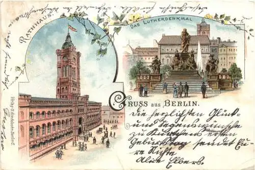 Gruss aus Berlin - Litho - Lutherdenkmal -742160