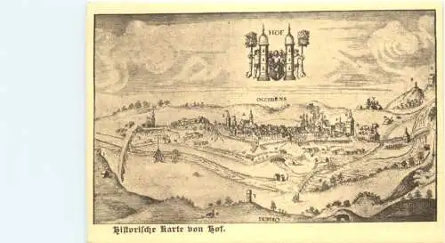 Historische Karte von Hof -742164