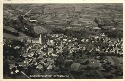 Bauerbach vom Flugzeug aus - Bretten -742336