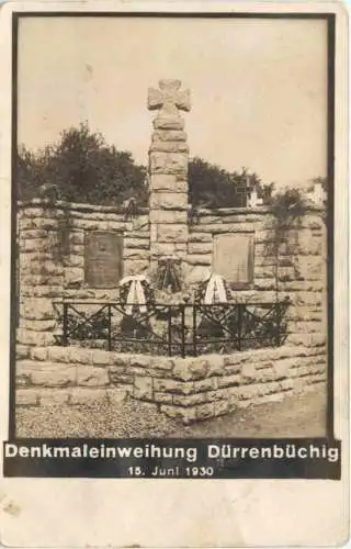 Denkmaleinweihung Dürrenbüchig 1930 - Bretten -742344