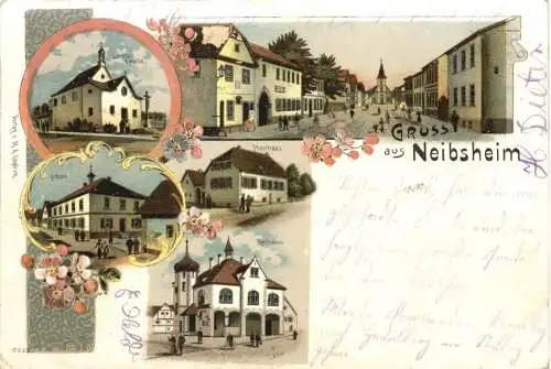 Gruss aus Neibsheim - Litho - Bretten -742356