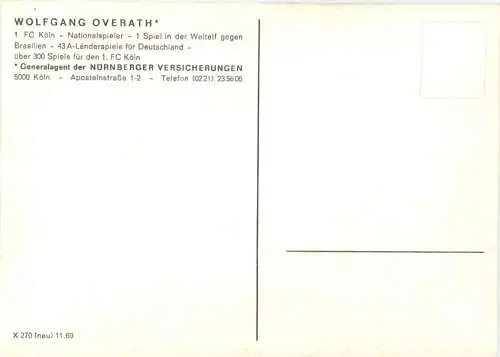 1. FC Köln - Wolfgang Overathr mit Autogramm -742726