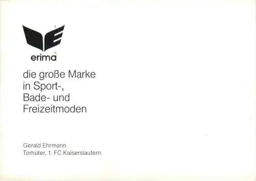 1. FC Kaiserslautern Gerald Ehrmann mit Autogramm -742704