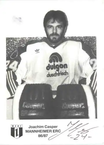 Eishockey - Mannheimer ERC - Joachim Caspar mit Autogramm -742738