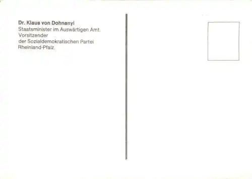 Dr. Klaus von Dohnanyi mit Autogramm -742752