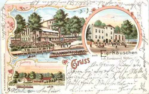 Berlin - Gruss aus Eierhäuschen - Litho -742918