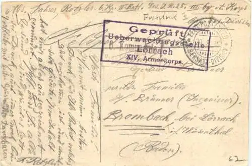 Badische Krieger Friedrich II - Feldpost -743322