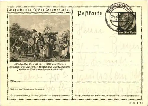 Müllheim in Baden - Ganzsache -743714