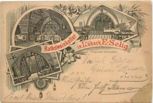 Ratsweinkeller in Lübeck - Litho -743816