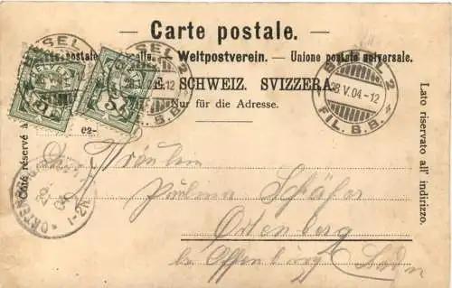 Basel - Bau der mittleren Rheinbrücke -743876