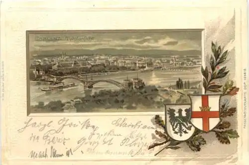 Coblenz - Litho - Prägekarte -743912