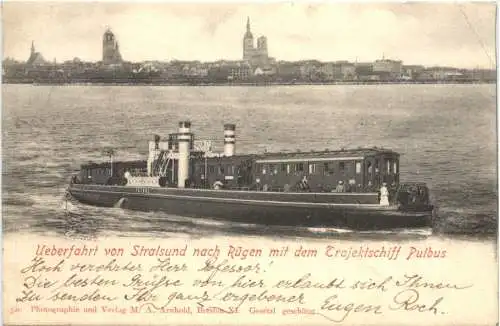 Überfahrt von Stralsund nach Rpgen mit Trajektschiff Putbus -743986