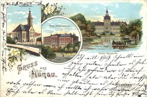 Gruss aus Hanau am Main - Litho -744546