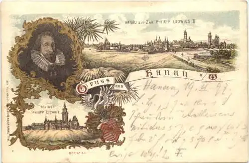 Gruss aus Hanau am Main - Litho -744534