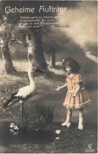 Kind mit Storch -746122