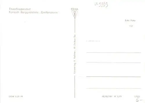 Ehrenfriedersdorf - Konsum Berggaststätte Greifenstein -746734