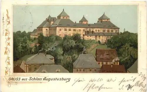 Gruss aus Schloss Augustusburg - Litho -746760