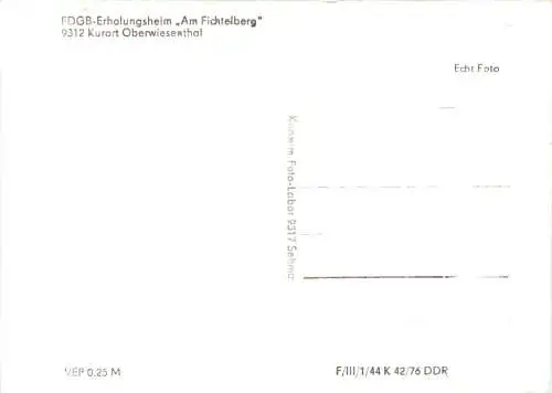 Oberwiesenthal - FDGB Erholungsheim Am Fichtelberg -746820