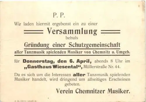 Chemnitz - Gründung einer Schutzgemeinschaft -747264