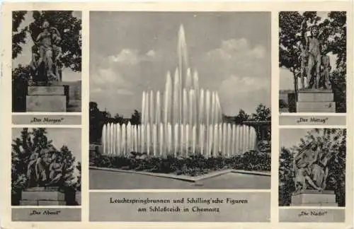 Chemnitz - Leuchtspringbrunnen am Schloßteich -747238