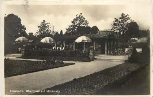 Chemnitz - Stadtpark mit Milchhalle -747354