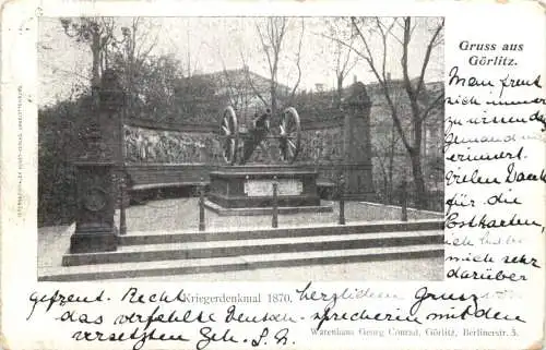 Gruss aus Görlitz - Kriegerdenkmal 1870 -747558