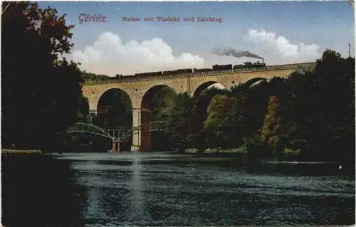 Görlitz - Neisse mit Viadukt -747572