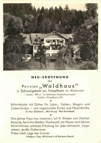 Schweigmatt - Neu Eröffnung Pension Waldhaus -749380