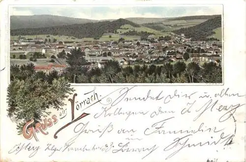 Gruß aus Lörrach im Wiesental - Litho -750156