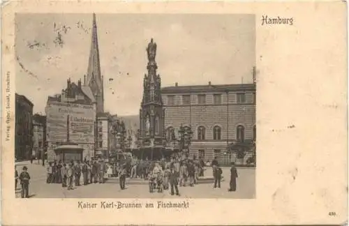 Hamburg - Kaiser Karl Brunnen am Fischmarkt -750412