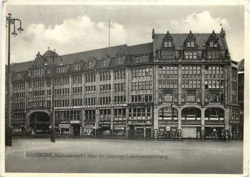Hamburg - Rathausmarkt - HAus der Leipziger Lebensversicherungl -750432