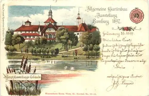 Hamburg - Allg. Gartenbau-Austellung 1897 - Litho -750534