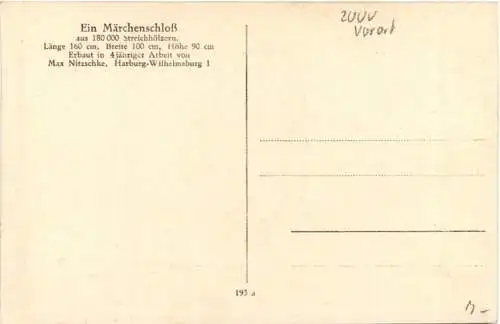 Hamburg - Märchenschloß aus Streichhölzern -750584