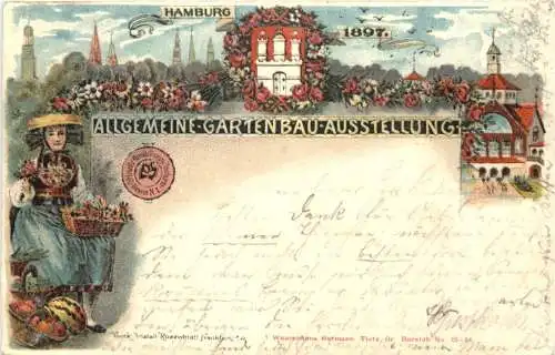 Hamburg - Allg. Gartenbau-Austellung 1897 - Litho -750532