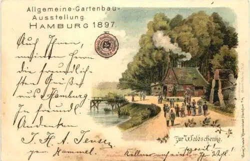 Hamburg - Allg. Gartenbau-Austellung 1897 - Litho -750526