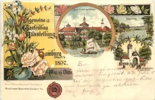 Hamburg - Allg. Gartenbau-Austellung 1897 - Litho -750530