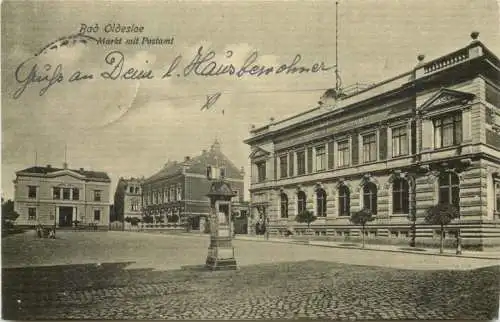 Bad Oldesloe - Markt mit Postamt -750706