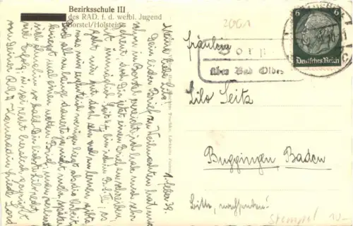 Bad Oldesloe - Bezirksschule Borstel - 3. Reich -750710