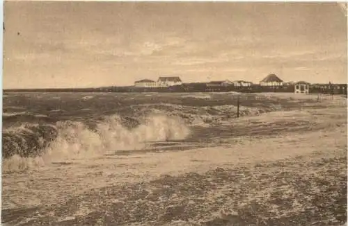 Nodseebad Büsum - Herrenstrand bei Sturmflut -750946