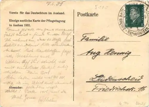 Aachen - Tagung Deutschtum im Ausland 1931 -751430