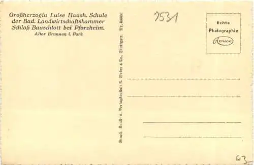 Bauschlott - Neulingen - Großherzogin Luise Haush. Shcule -751668