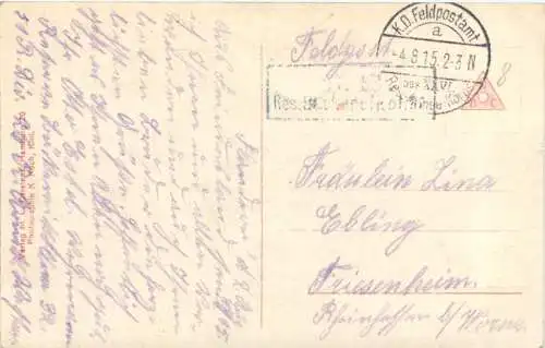 SMS Karlsruhe - Kreuzer - Feldpost -751918
