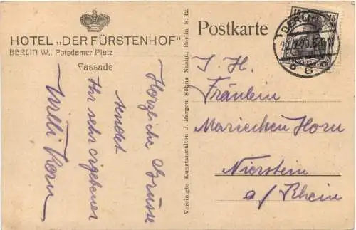 Berlin - Hotel Der Fürstenhof -751934