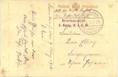 Kapt. Leutnant Weddigen - Kommandant U9 - Feldpost -751910