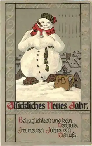 Neujahr - Schneemann -752302
