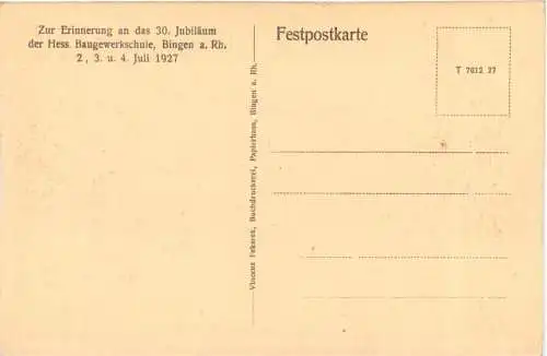 Bingen - 30. Jubiläum der Baugewerkschule -752468