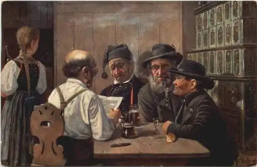 Künstler Ak H. Hoffmann - Dorfpolitiker -752312