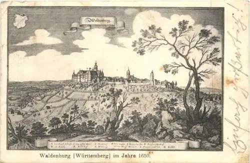 Waldenburg Württemberg im Jahre 1650 -752376