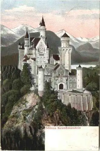 Schloss Neuschwanstein - Reliefkarte -752506