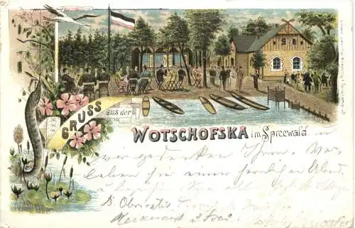 Gruss aus der Wotschofska im Spreewald - Litho -753518